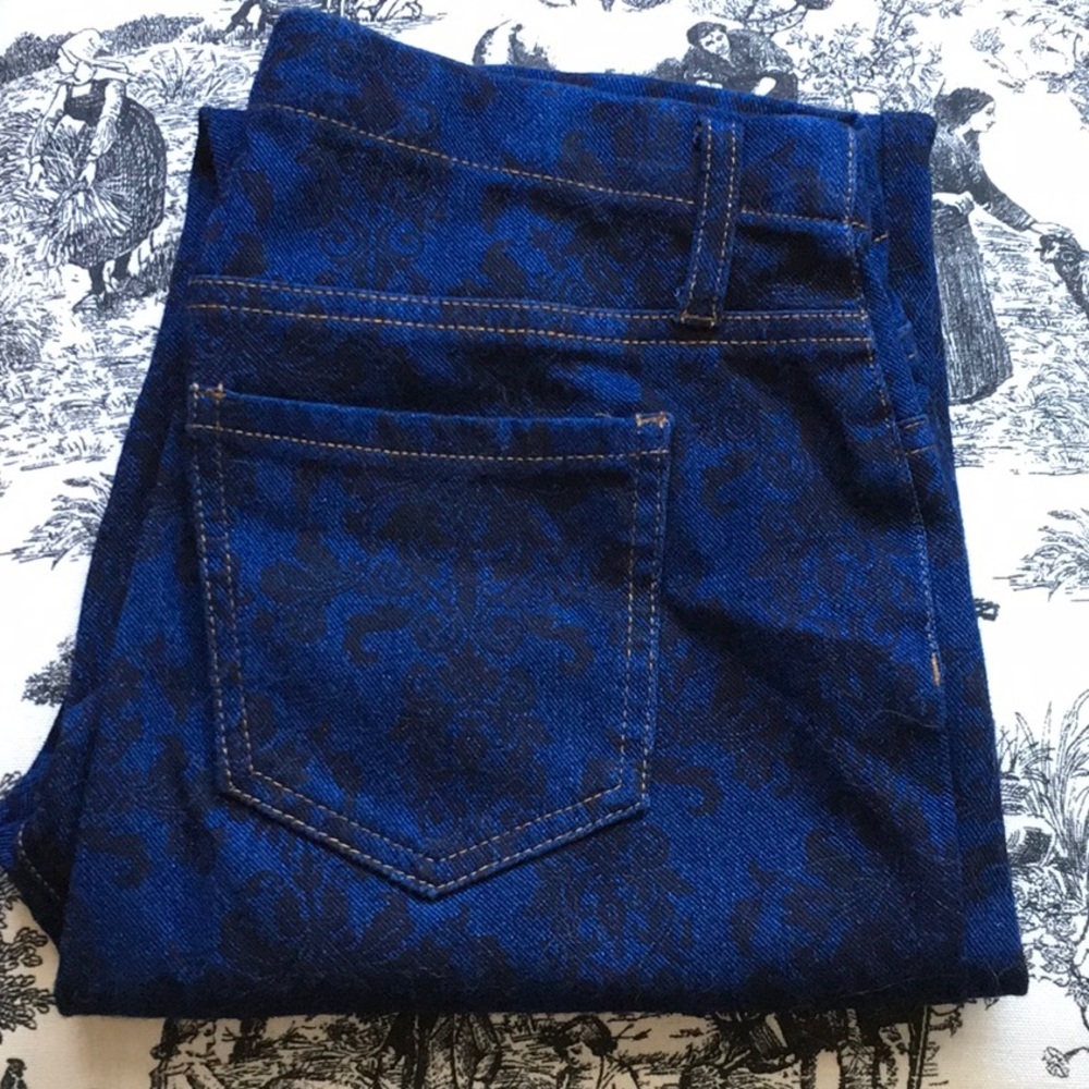 Floral Denim Leggings B-1